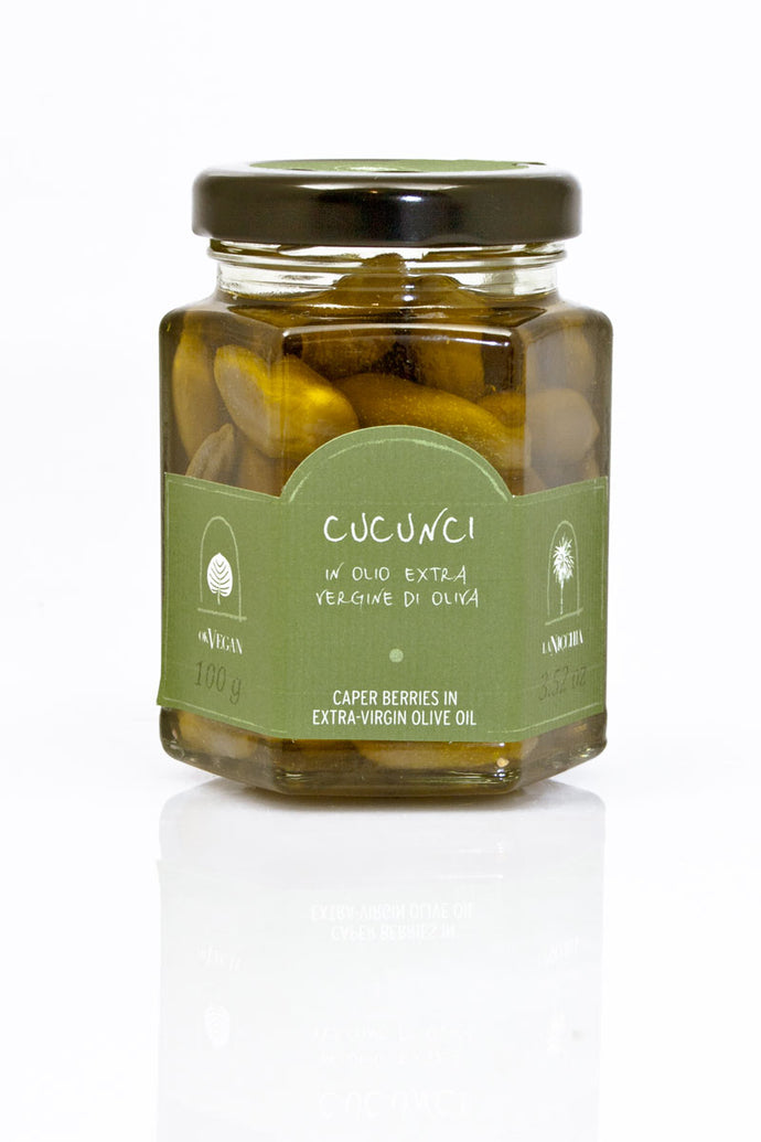 La Nicchia Cucunci Kapernbeeren Olivenöl extravergine von der Insel Pantelleria 100g