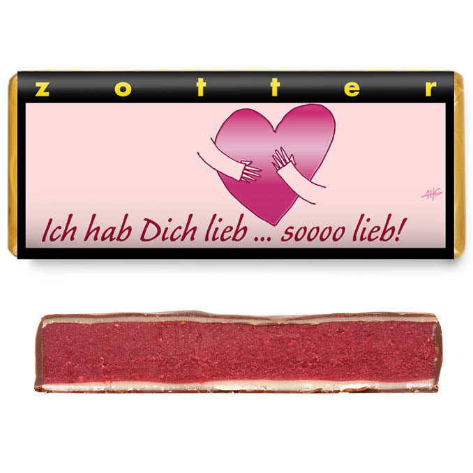 Zotter Bio Ich hab Dich lieb ... sooo lieb Schokolade 70g