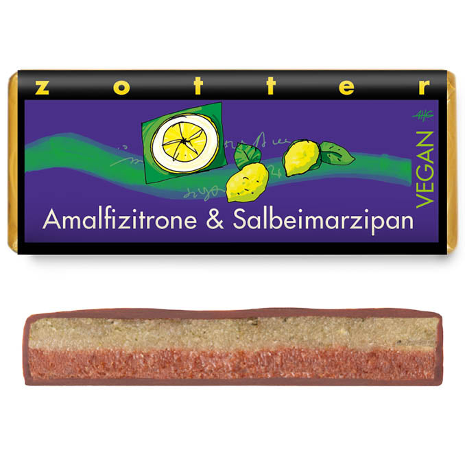 Zotter Bio Amalfizitrone & Salbeimarzipan Schokolade 70g