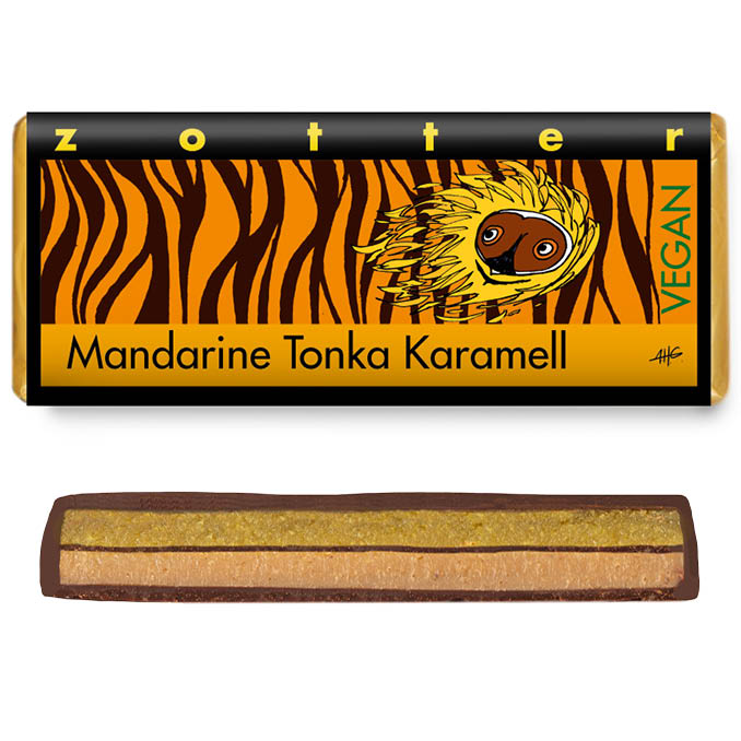 Zotter Bio Mandarine Tonka Karamell 70g