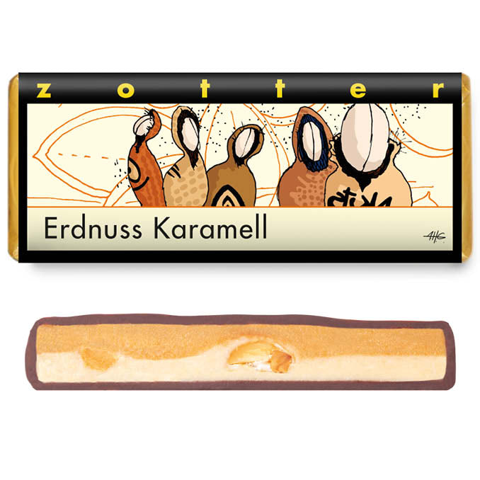 Zotter Bio Erdnuss Karamell Schokolade 70g