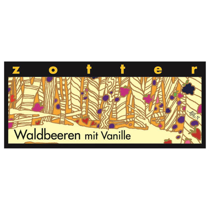Zotter Bio Schokolade Waldbeeren mit Vanille 70 g