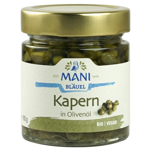 Mani Bläuel BIO Kapern in Olivenöl 180g