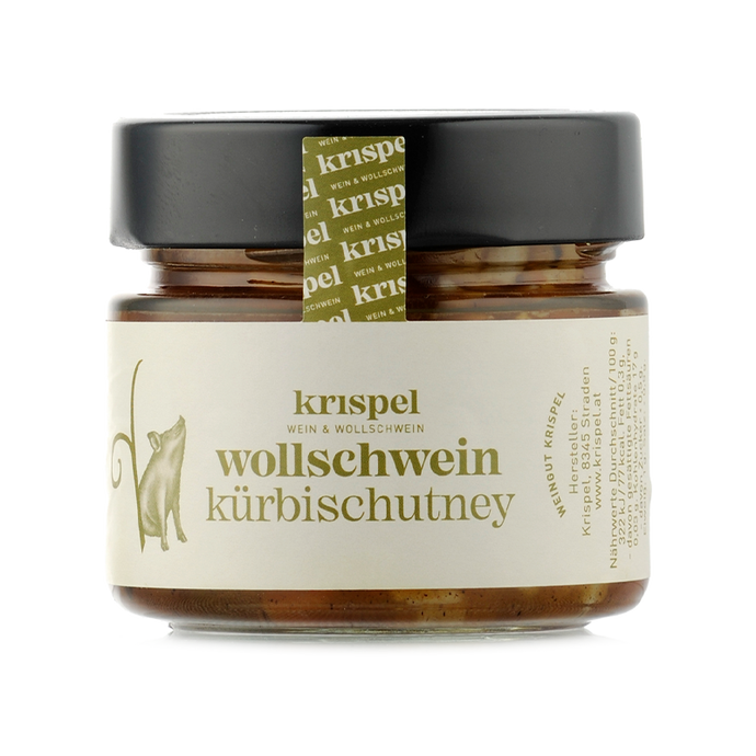 Krispel BIO Wollschwein Kürbischutney im Glas 210g