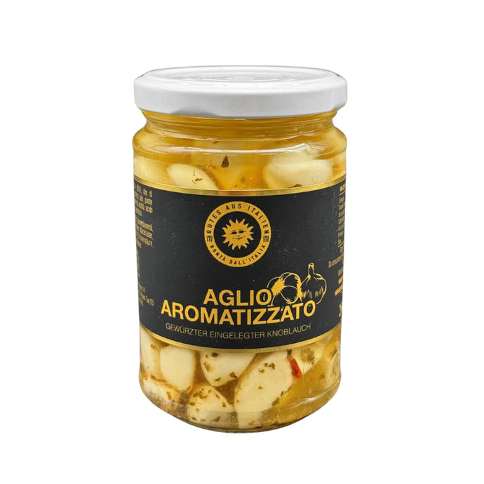 Gutes aus Italien Aglio Aromatizzato gewürzter in Öl eingelegter Knoblauch 280g