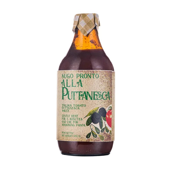 Casarecci di calabria - Pronto Sugo alla Puttanesca mit Kapern, Sardellen, schwarze Oliven 350g